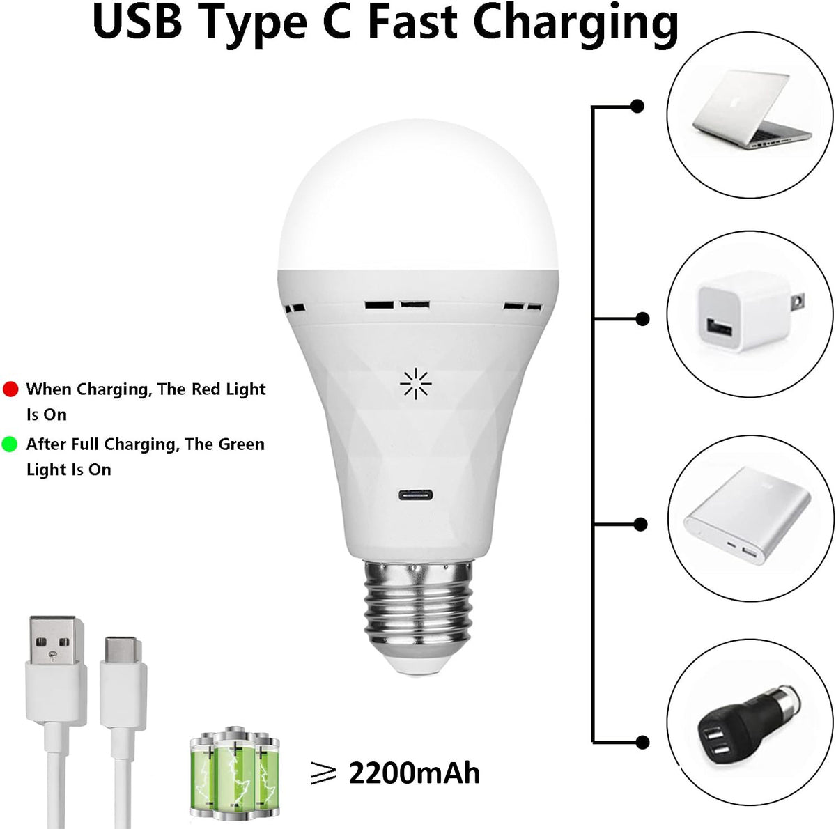 Rechargeable light bulbs with remote control