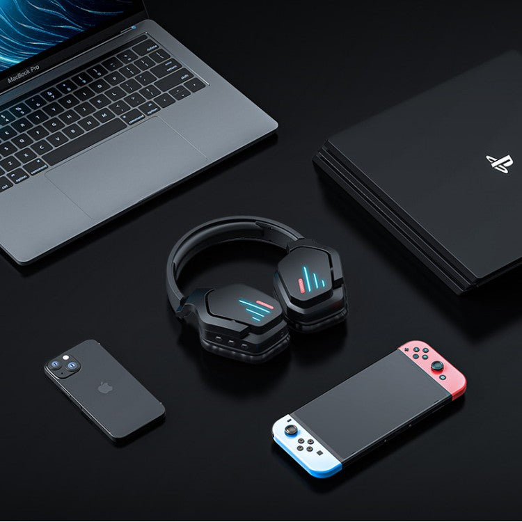 Head-mounted Noise Reduction Stereo Gaming Bass Luminous Wireless Headset