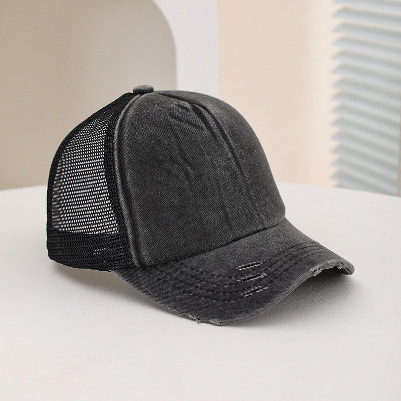 Multi-couleur Frayé Lavé Vintage Mesh Respirant Mode Sun-protective Casquette de baseball