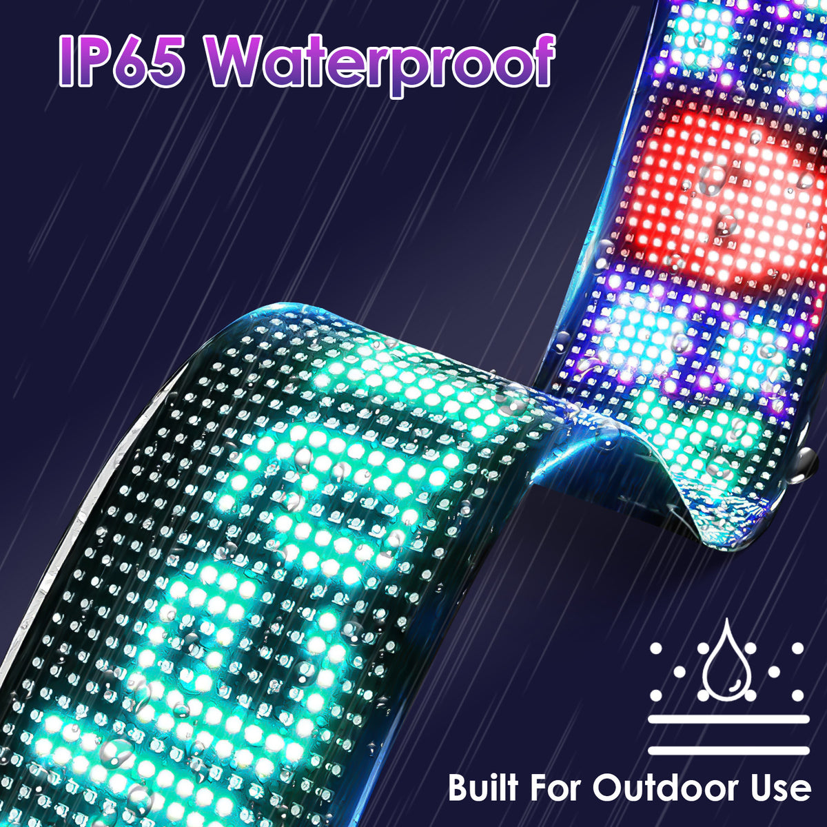 2Pack 16x96 Matrix Devil Eyes lumières pour voiture ultra-mince programmable LED enseignes de voiture avec AP
