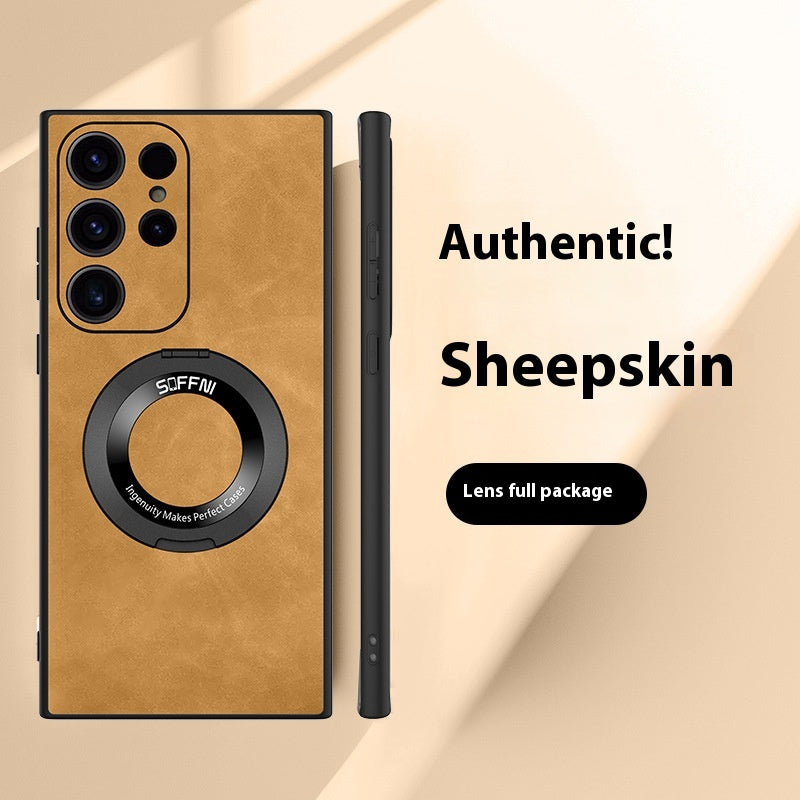 Coque téléphonique Aspiration magnétique Sheepskin Ring Rocket Protection des lentilles