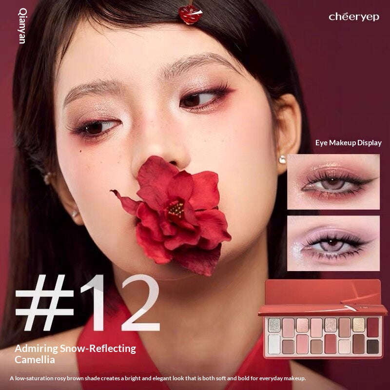 Palette à paupières de 16 couleurs Matte et finitions Shimmer pour Cosplay