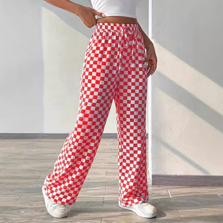Pantalons à plis imprimés pour femmes