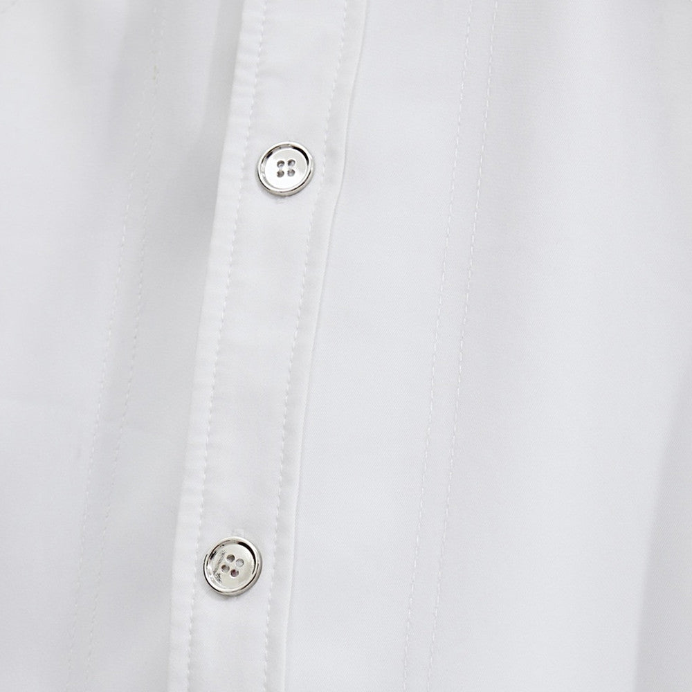 Deconstructing Epaule Pad Blanc Chemise Veste