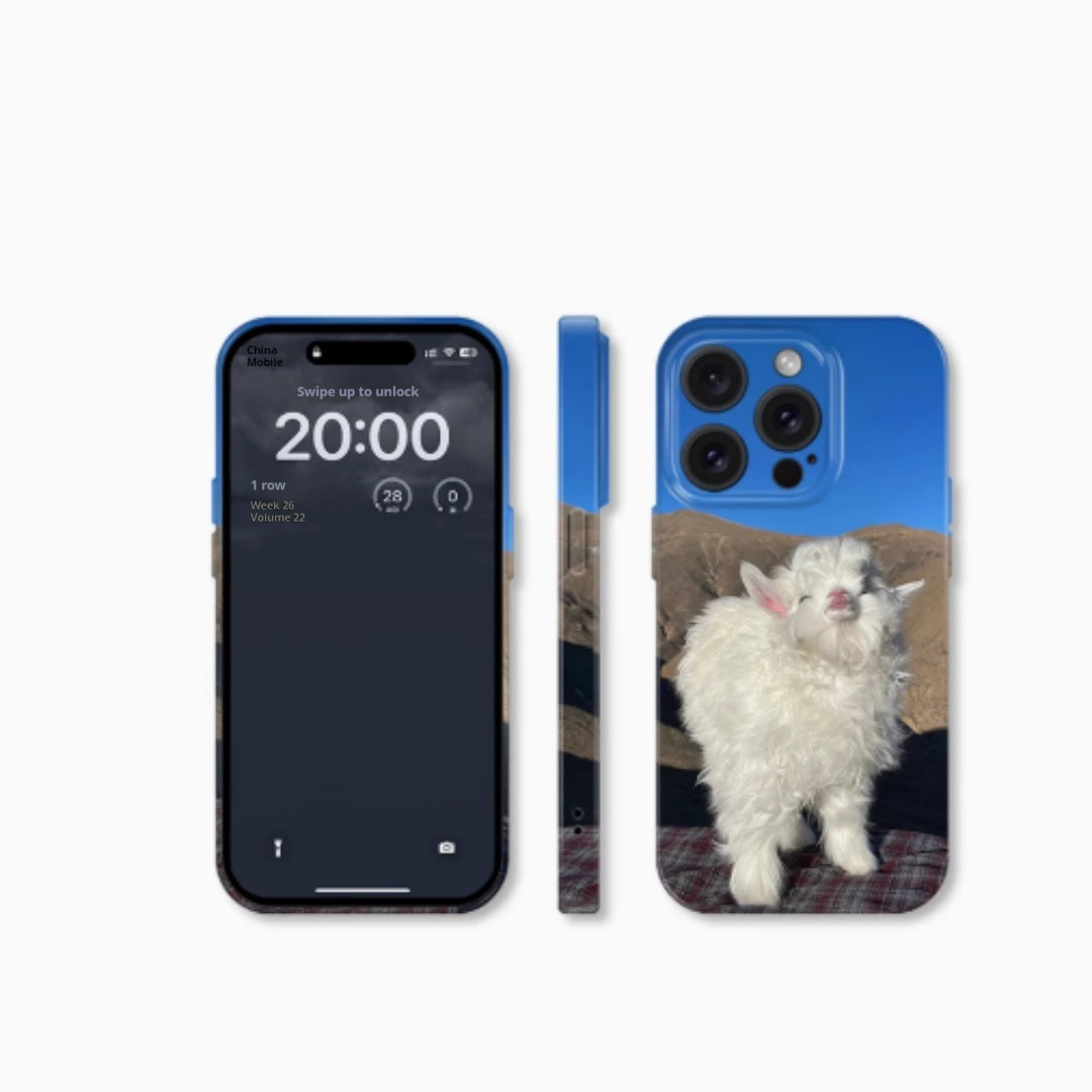 Kiss L'Agneau Applicable à IPhone15promax Téléphonie Mobile Case Film Deux en un