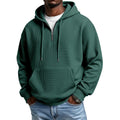 Hommes Waffle-weave demi-zip Hoodie