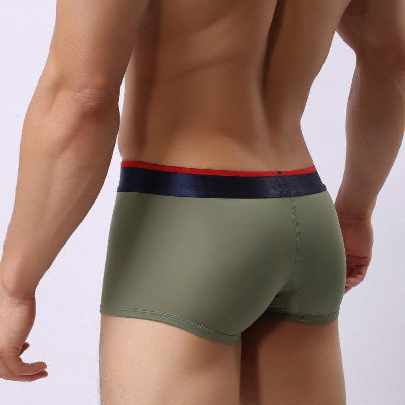 Boxers homme en soie glacée ultra-mince Mode transparente