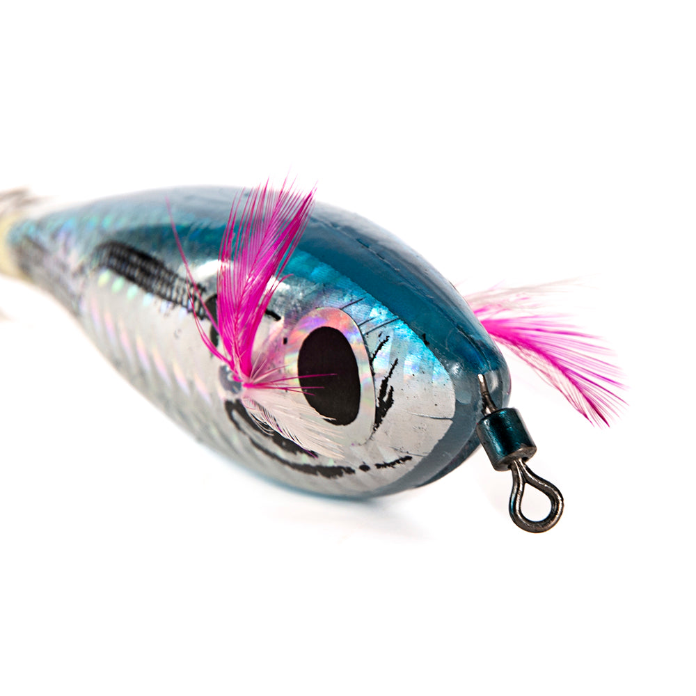Bleu rond en bois de crevettes Squid Crochet en plastique ABS avec lure de plomb
