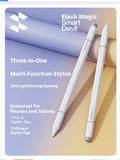 Stylo tactile magnétique-stylo en plastique modèle blanc-1