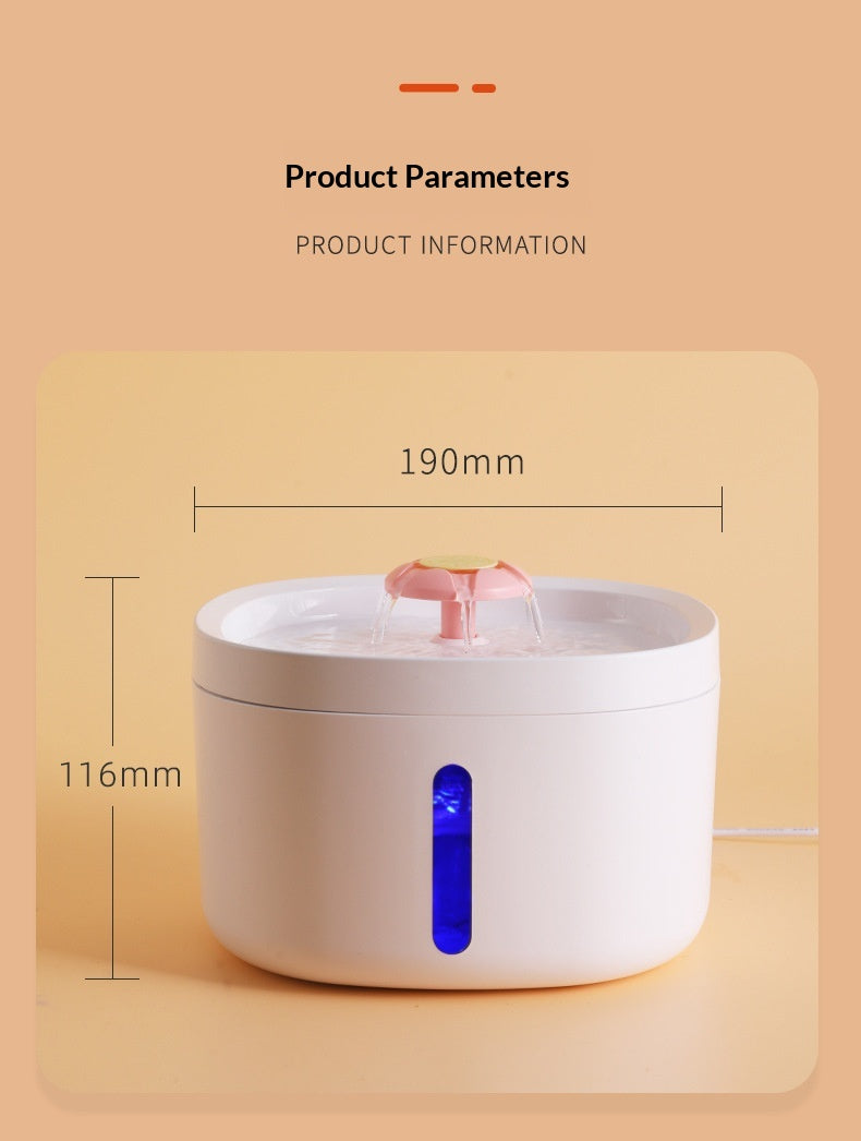 Induction de charge filtrée Fontaine d'eau pour animaux intelligents