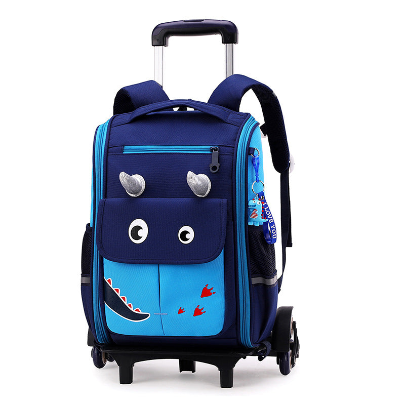 Rolling backpack for girls and boys, modern look