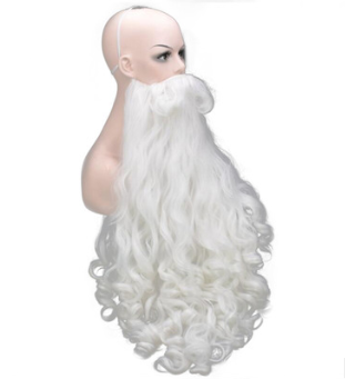 Bière de Noël Santa perruque Cosplay tête barbe perruque kit