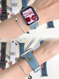 Élégant style de bracelet de montre rétro denim d'été