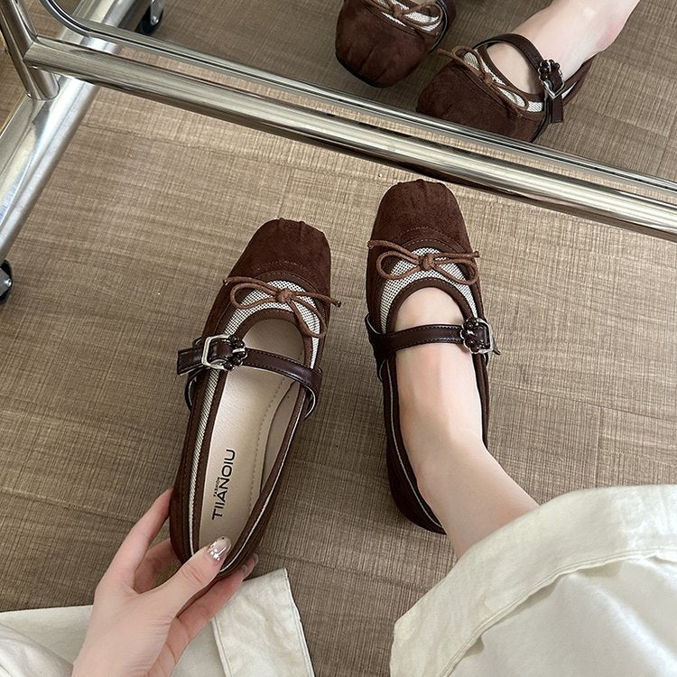 Chaussures tendance Femmes Arrivée d'automne Bouche peu profonde Sweet Vintage Platform Mary Janes