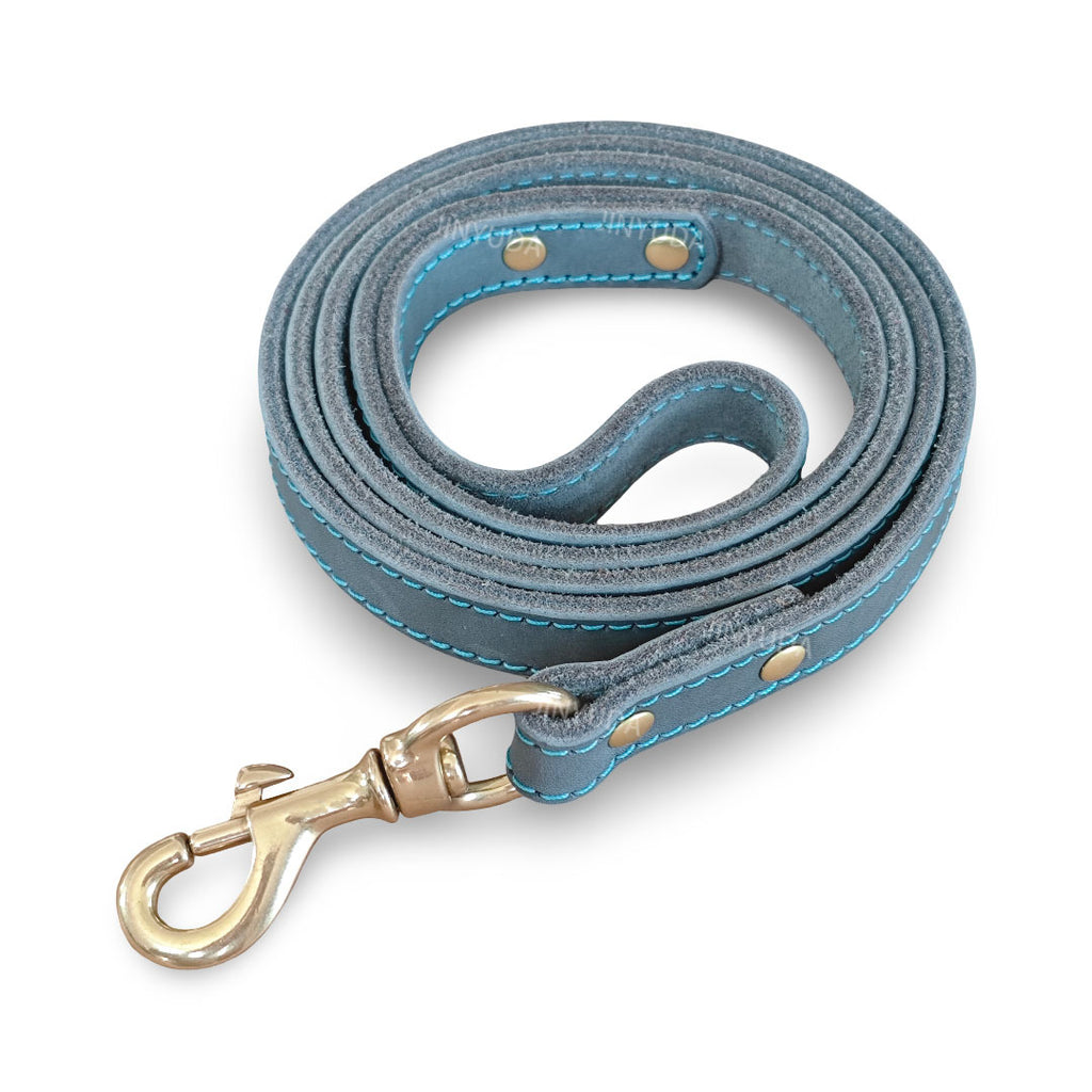 Poignée de chien Poignée de chien véritable Corde en cuir en laiton