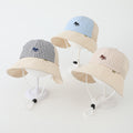 Été Garçons et filles' Checkered Pointed-mouth Fox Brodé Chapeau de pêche avec tissu net
