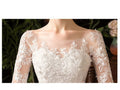 Robe de mariée primaire style français manches longues
