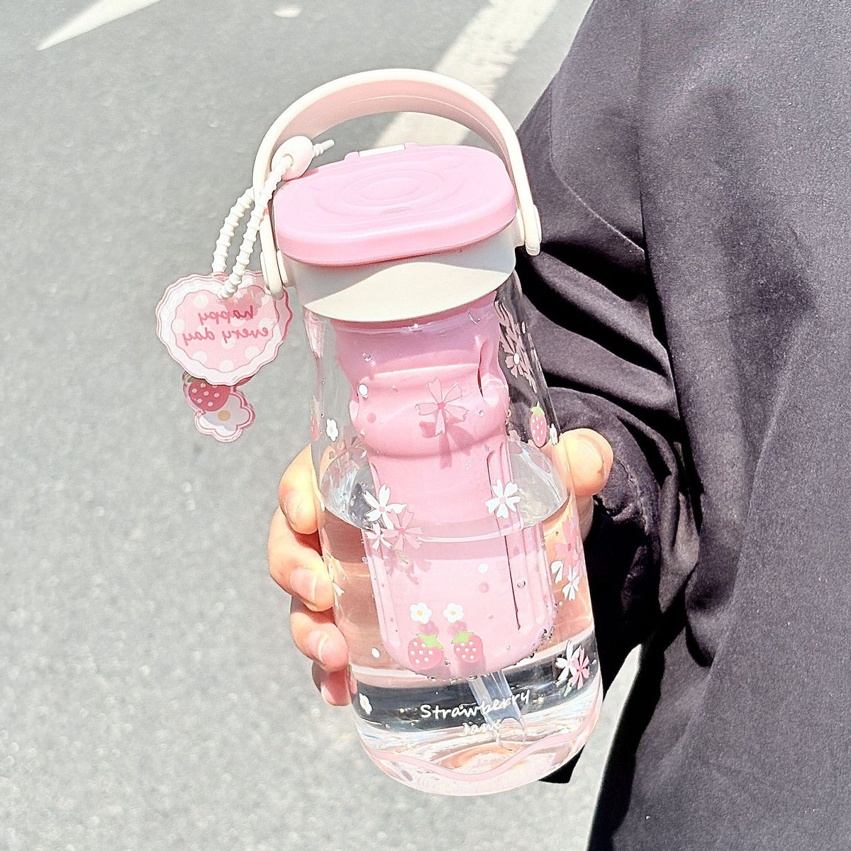 Cute Borosilicate Glass Tea Cup with Infuser