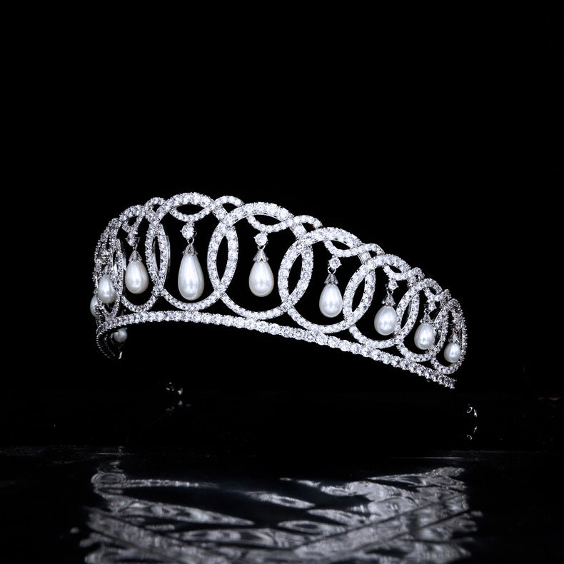 Tête de mariée Royal Queen Crown Zircon
