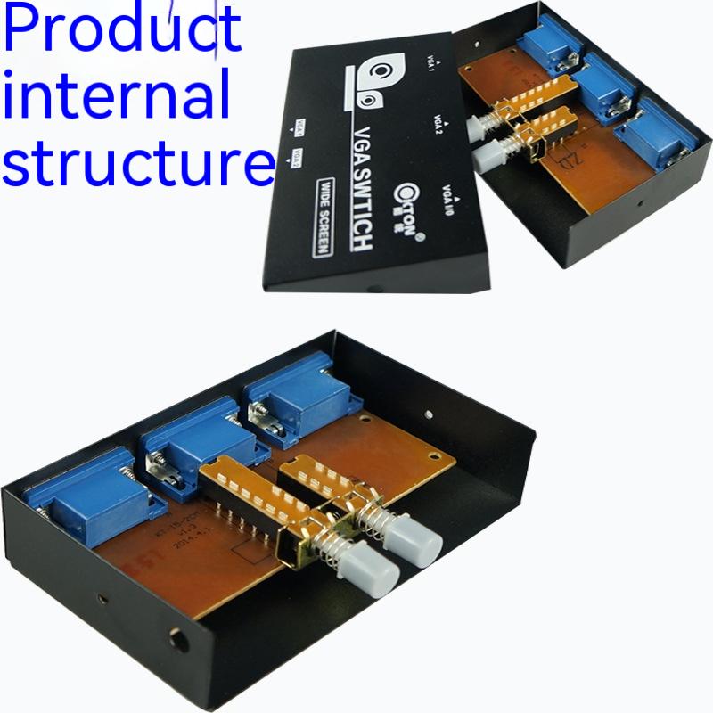 2-in-1-out VGA Host Computer Bidirectional Video Switch Share Device