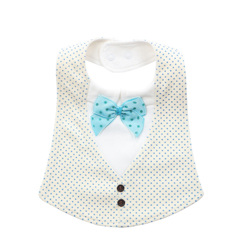 Bébé réglable en trois dimensions Bow Tie quatre couches Serviette étanche Salive