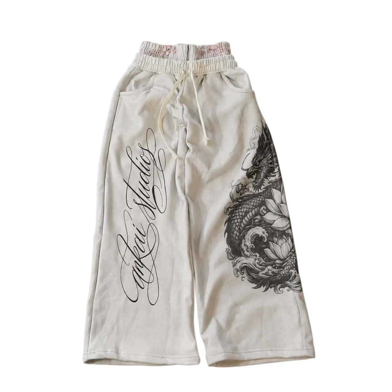 Joggers à double bande imprimé Lotus Unisex Design