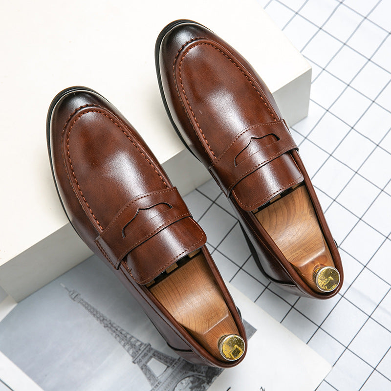 Chaussures en cuir minimaliste pointed Toe en style britannique