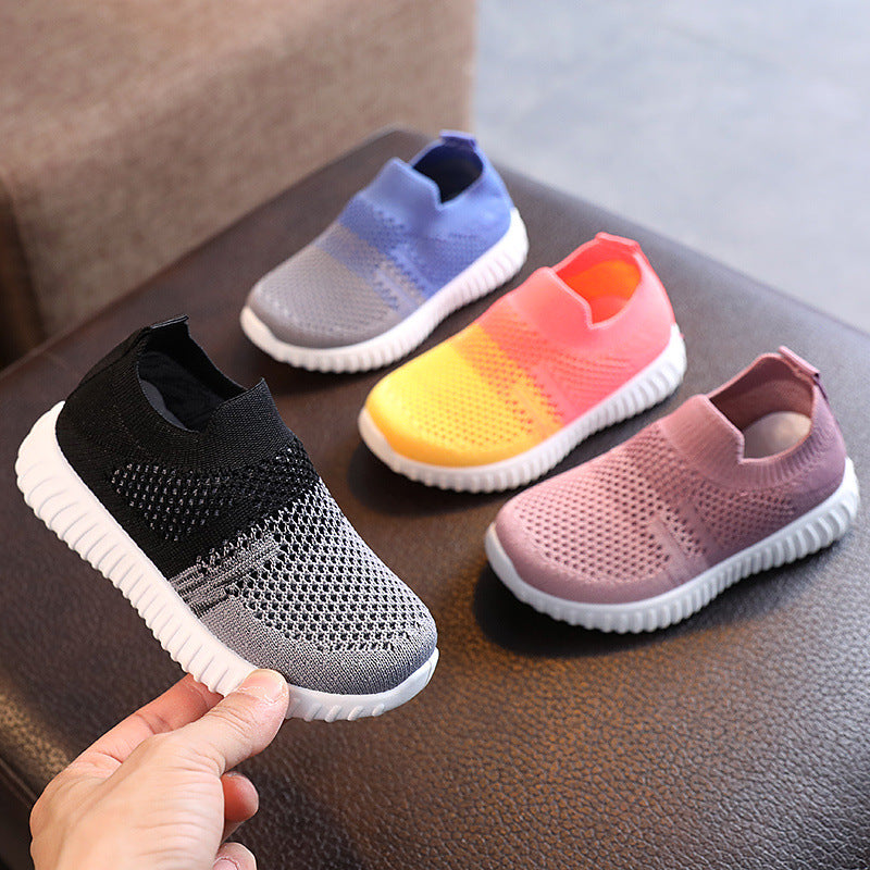 Enfants Chaussures multicolores pour bébés tricotés Sneakers Casual