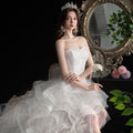 Court Avant et Longueur du dos Petite robe de mariée