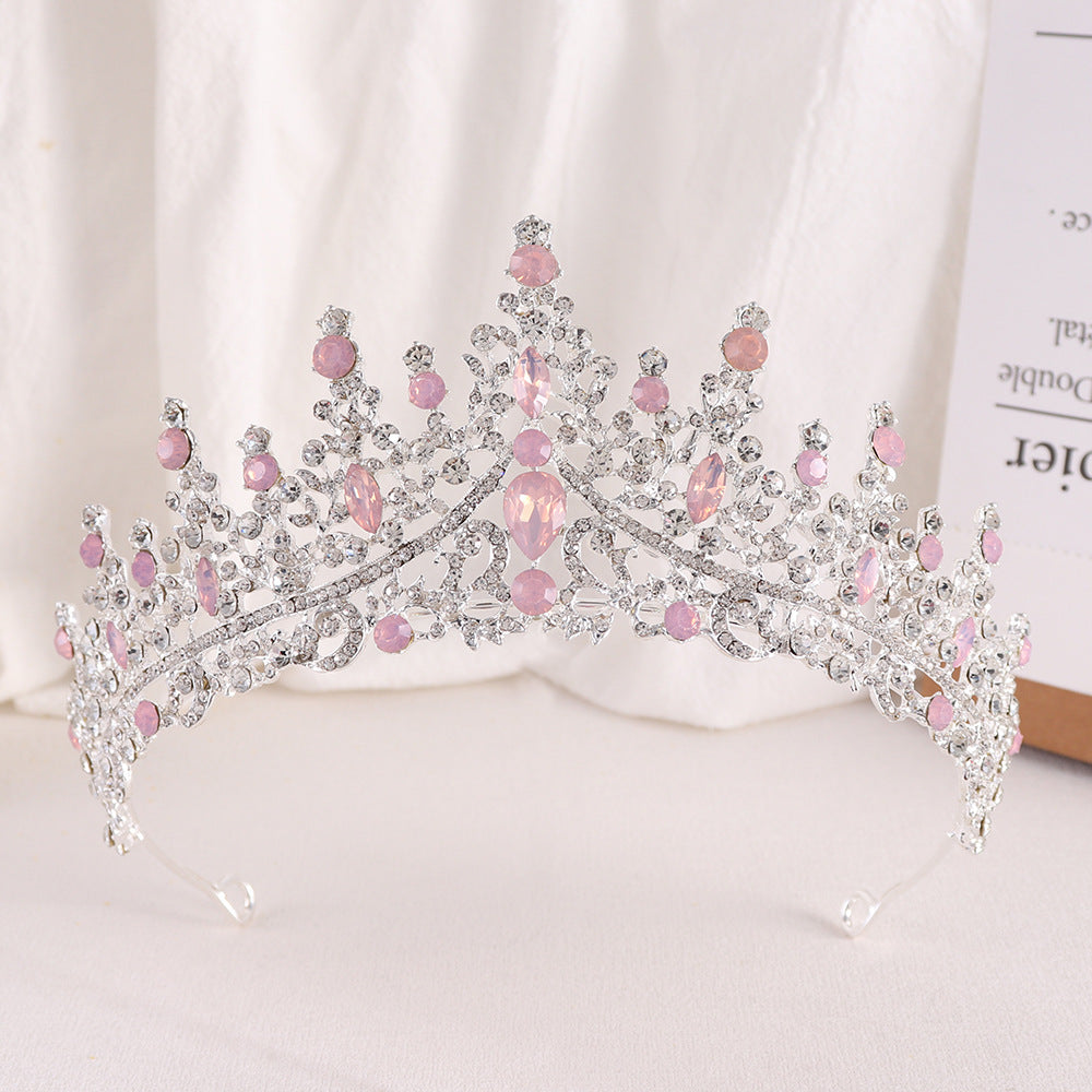 European And American Maridal Crown Baroque Style Élégant Strass Accessory