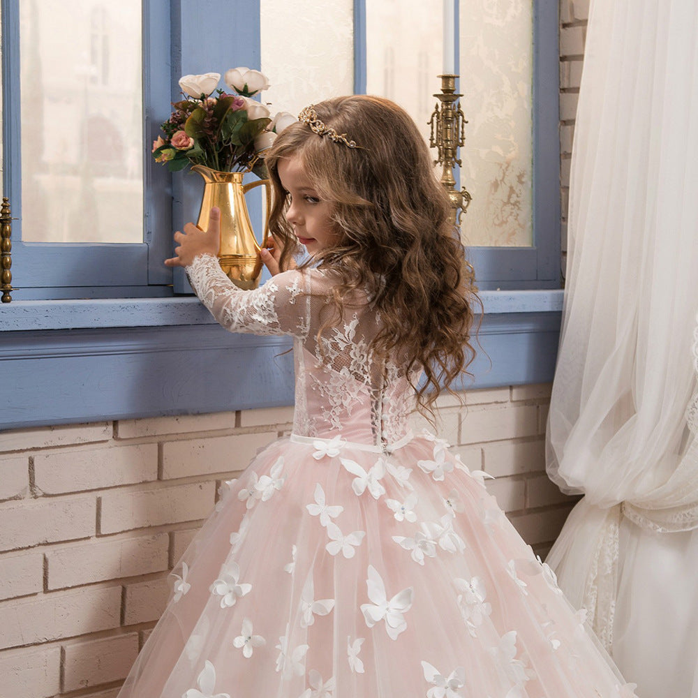Princesse robe fleur fille robe de soirée