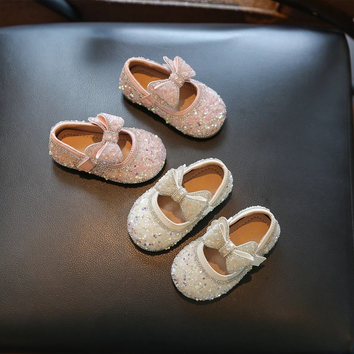 Summer Girls Pompes pour enfants Chaussures en cuir Princesse