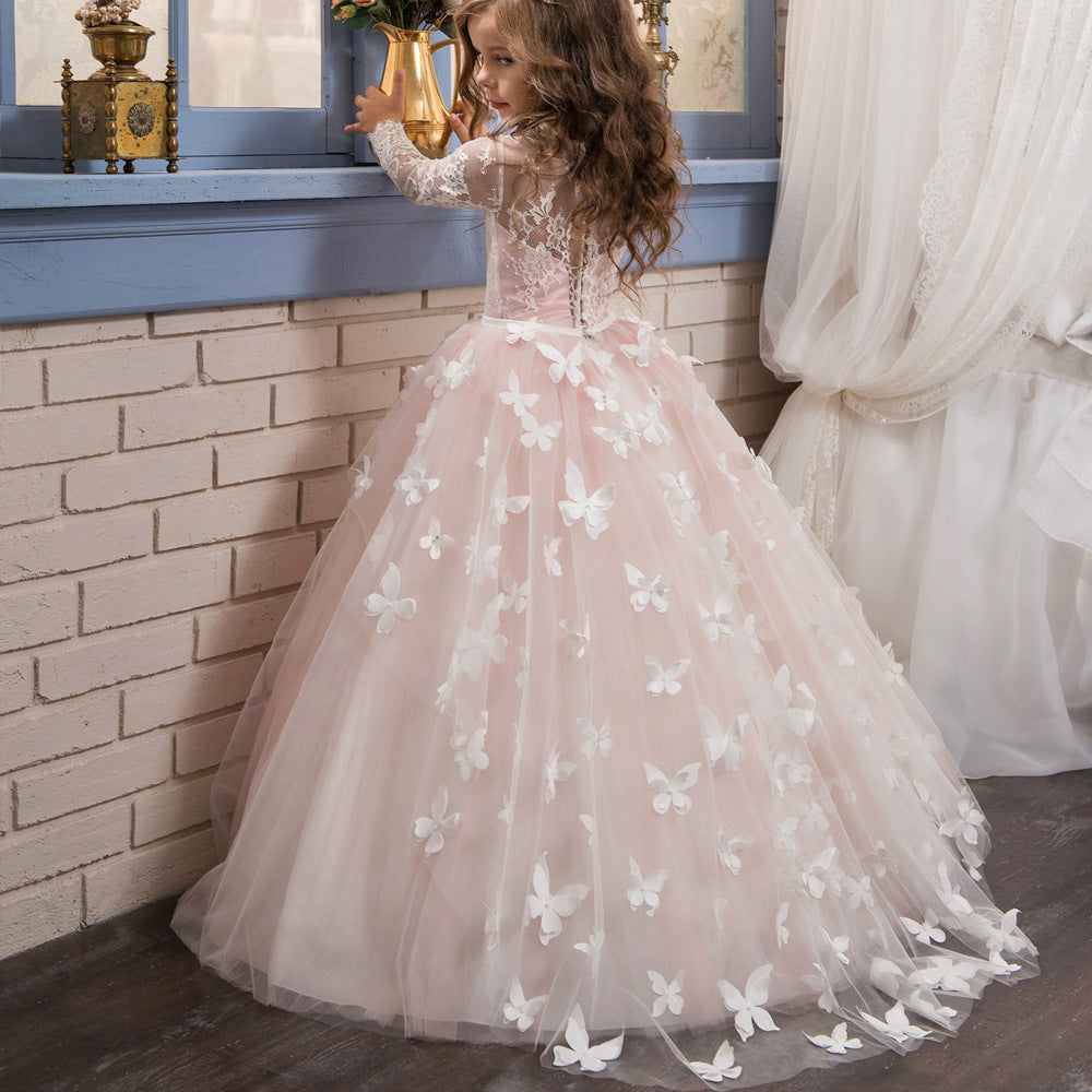Princesse robe fleur fille robe de soirée