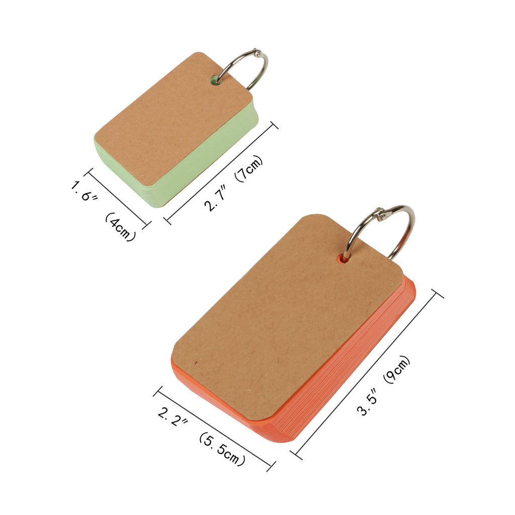 Ensemble de cartes index avec bagues