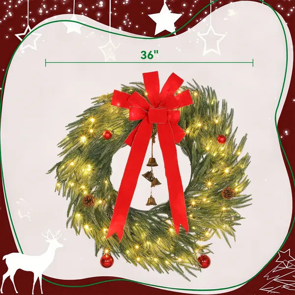 Wreath de Noël(Aucune expédition pour les week-ends)
