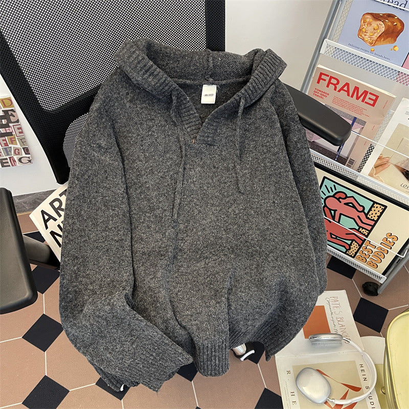 Hoodie à capuche à manches longues et chaude couleur unie