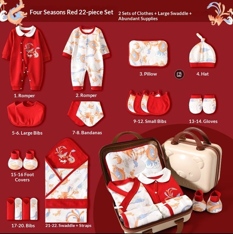 Boîte cadeau de vêtements de bébé en coton pur Ensemble complet d'articles cadeaux