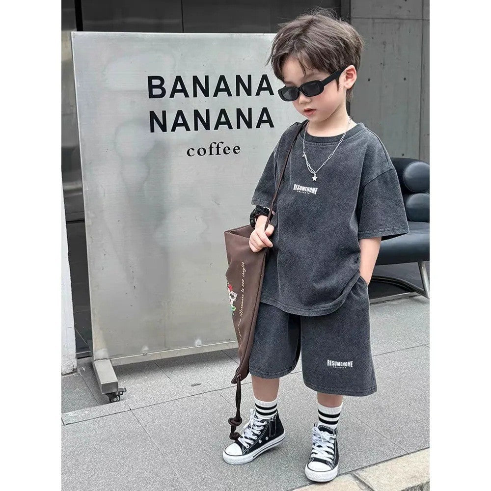 Garçons' Cool et élégant coton deux pièces sport Outfit
