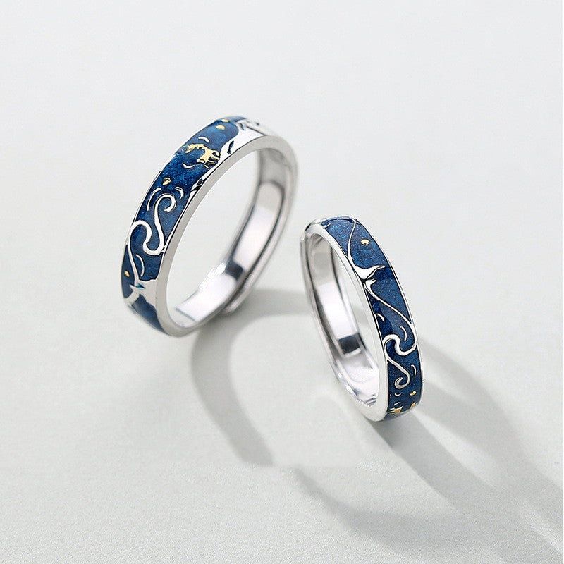 Un cerf a votre bague d'amour de renne Star Sky