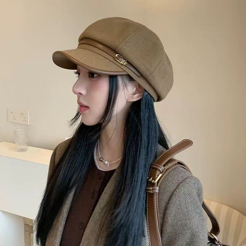 Retro Artistic Black Cap Beret de style japonais