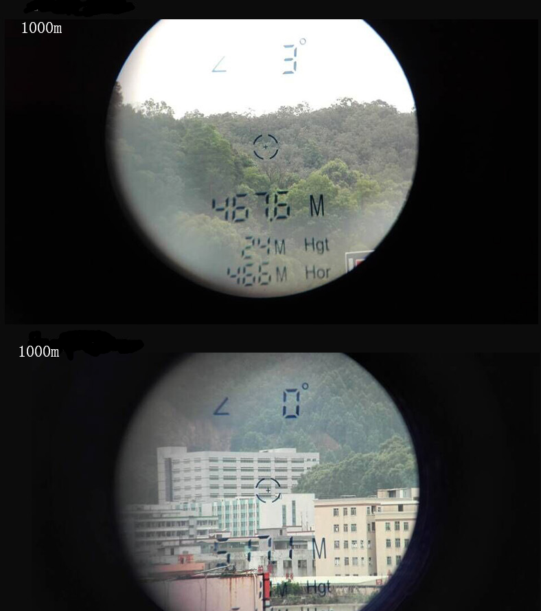 Téléscope Range Finder 600 Meters 1000 Meters1500 Meters Handheld Outdoor Range Finder