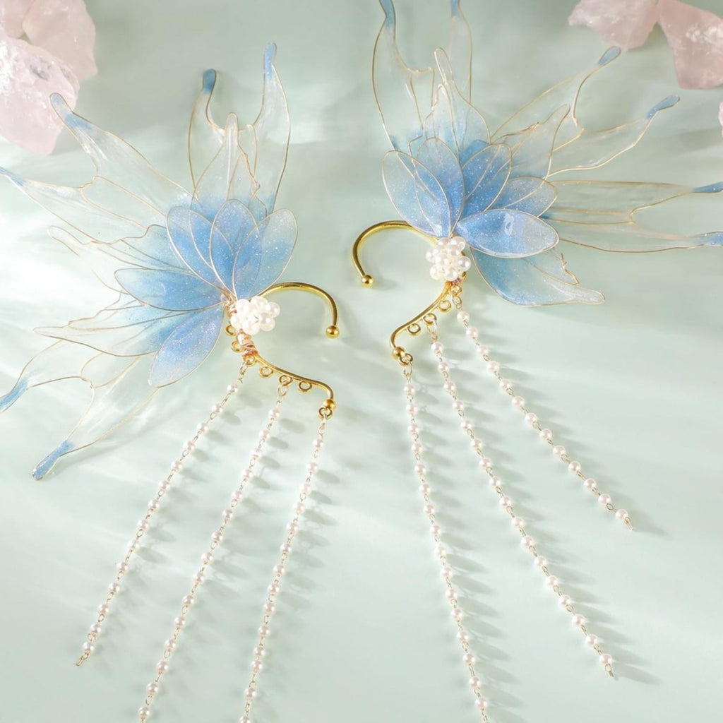 Light Blue Elf Cuff Warmers - Elegant Party Accessories for Costumes and Celebrations
