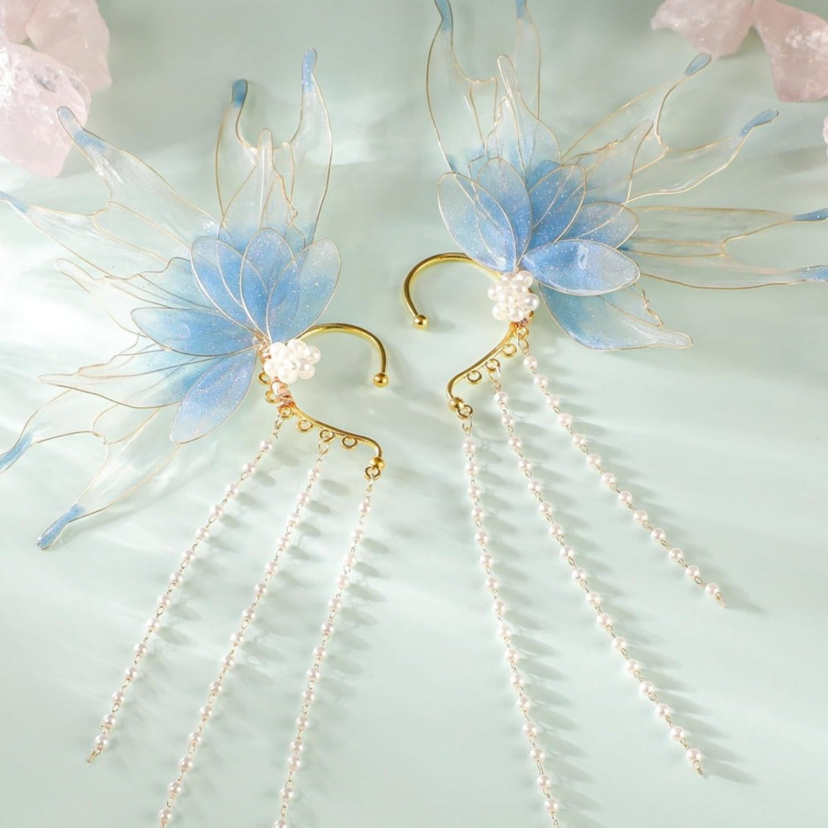 Light Blue Elf Cuff Warmers - Elegant Party Accessories for Costumes and Celebrations