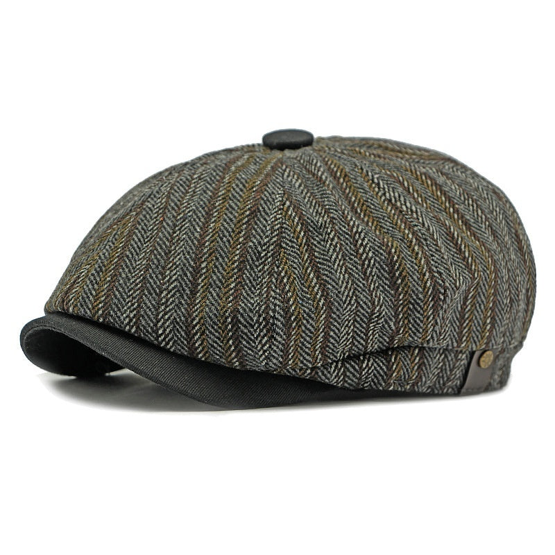 Mode Vintage bande hommes et femmes Beret