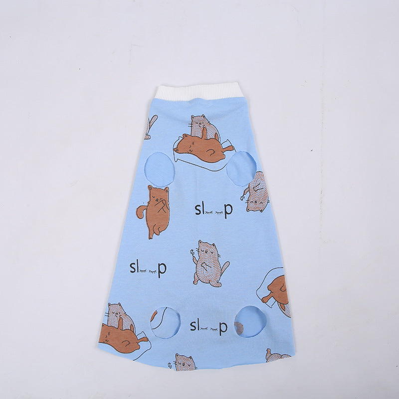 Chemise sans cheveux en coton pur chat