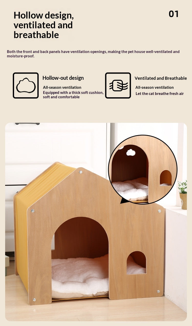 Meubles pour animaux en bois massif éco-friendly