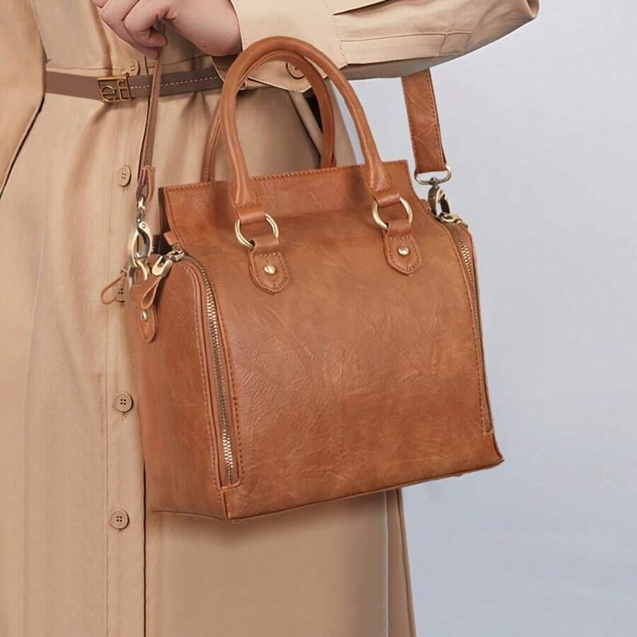 Ladies Vintage Tote Bag - Sac à main de grande capacité avec plusieurs poches