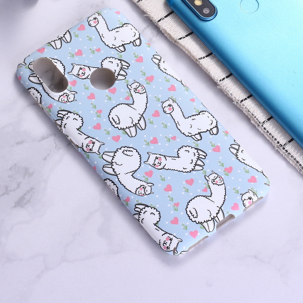 Cute Alpaca Sticker d'eau Étui téléphonique gelé