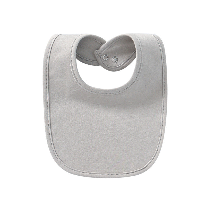 Bébé Produits Coton Bib de couleur solide avec boucle cachée Serviette Salive Multi-couleur En option