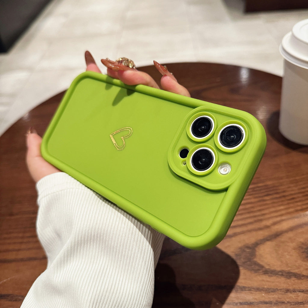Étui de protection pour l'amour simple avec couverture téléphonique en acier givré de sable